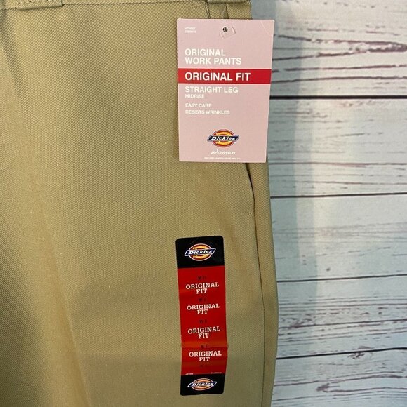Dickies Women's Original Work Pants Size 16R (38 x 31) Mid Rise Khakis New - Picture 5 of 8